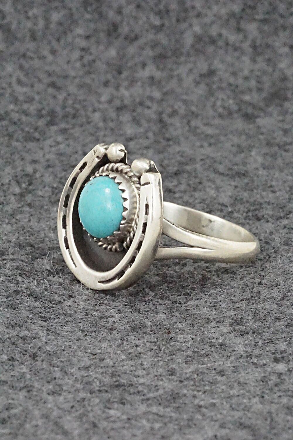 Turquoise & Sterling Silver Ring - Alice Rose Saunders - Size 8