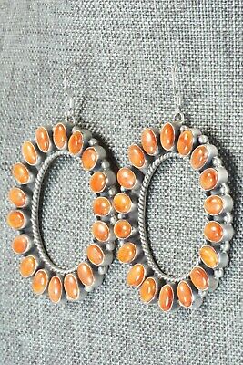 Spiny Oyster & Sterling Silver Earrings - Eula Wylie