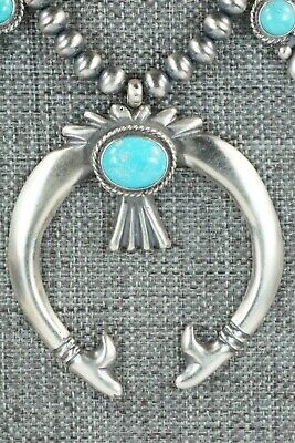Turquoise & Sterling Silver Squash Blossom - Bobby Platero
