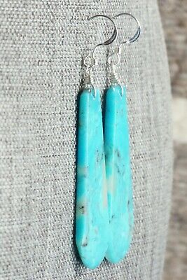 Turquoise & Sterling Silver Earrings - Lupe Lovato