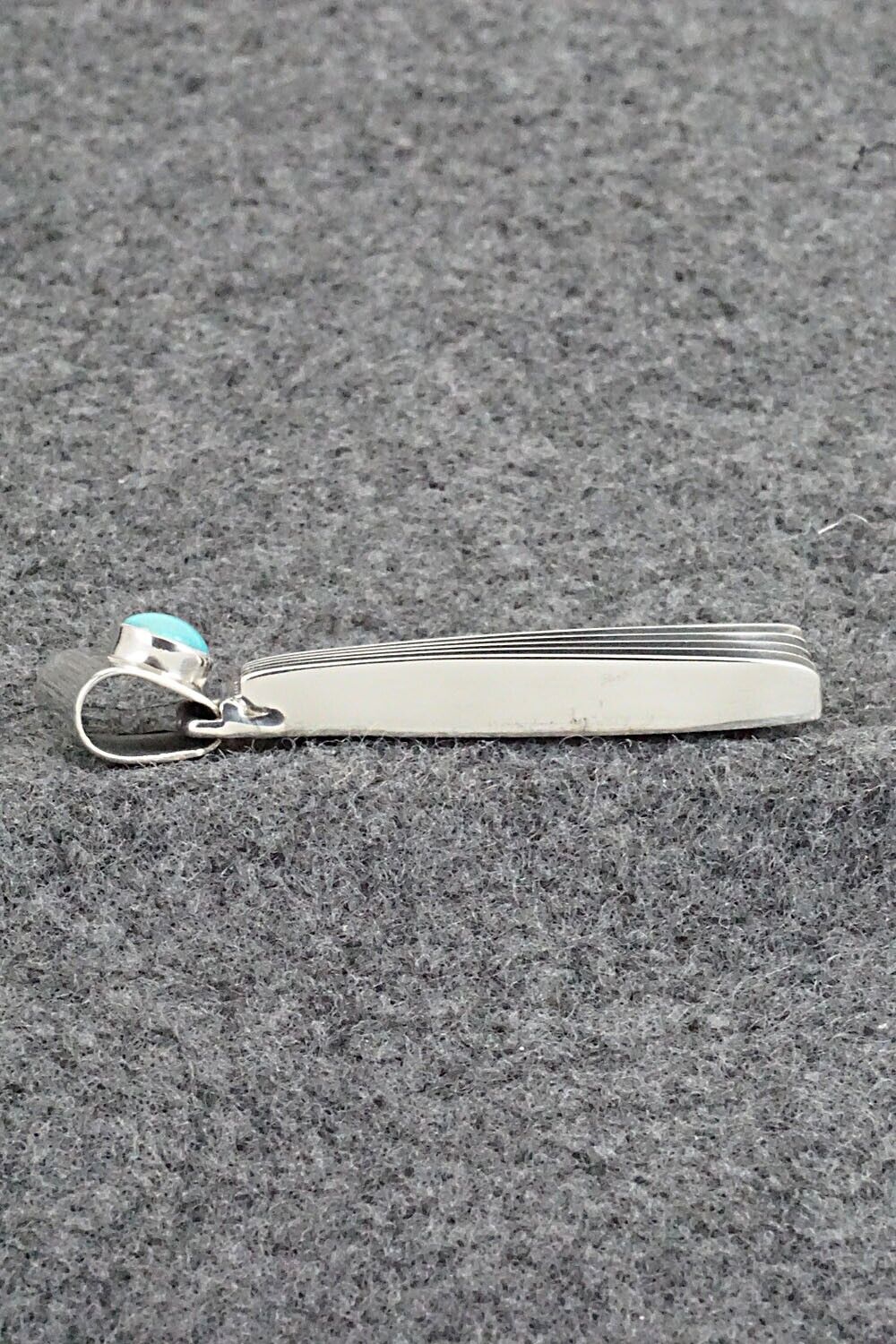 Turquoise and Sterling Silver Pendant - James Bahe
