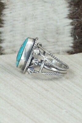 Turquoise & Sterling Silver Ring - Samuel Yellowhair - Size 7.25
