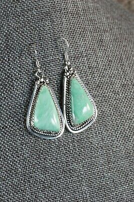 Navajo Turquoise and Sterling Silver Earrings - Native American