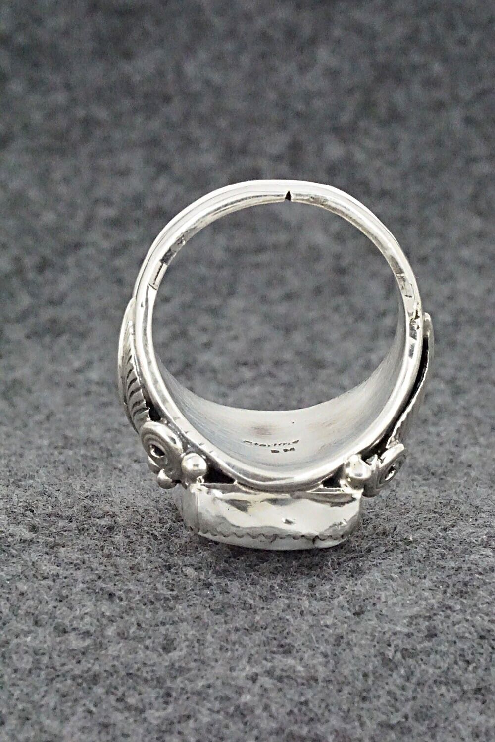 White Buffalo & Sterling Silver Ring - Darrell Morgan - Size 13