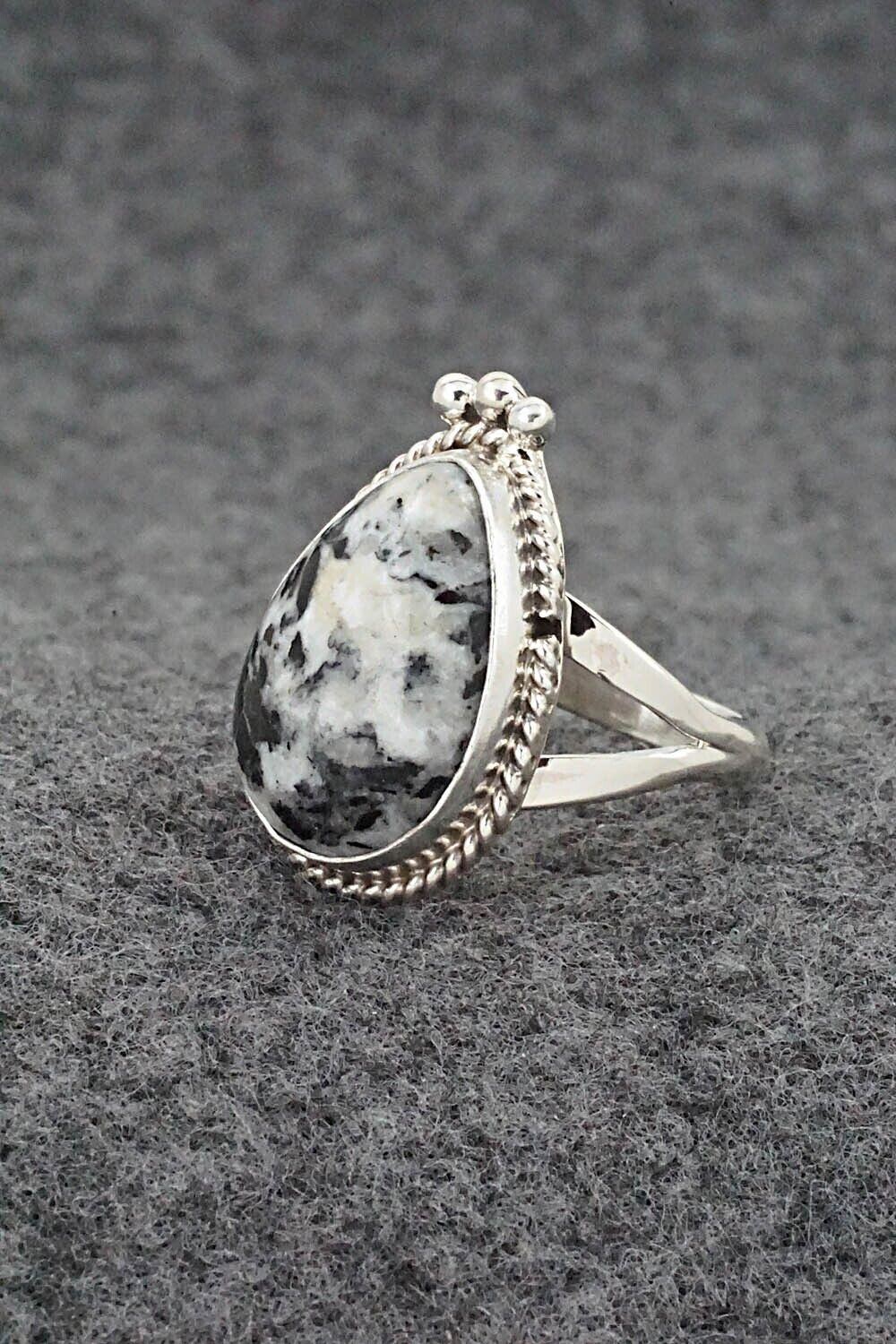 White Buffalo & Sterling Silver Ring - Benjamin Martinez - Size 6.75