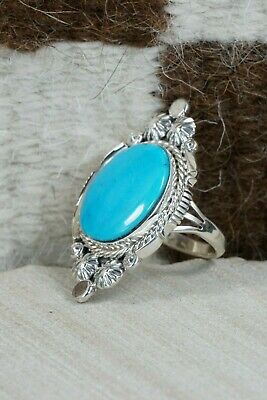 Navajo Turquoise & Sterling Silver Ring - Daniel Benally - Size 9.25