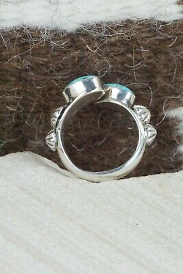 Turquoise & Sterling Silver Ring - Freida Martinez - Size 3.5