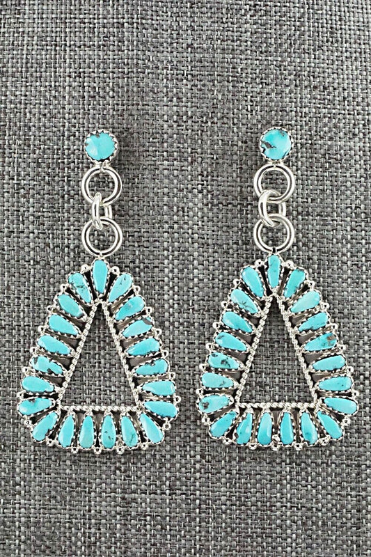 Turquoise & Sterling Silver Earrings - Sarphine Wilson