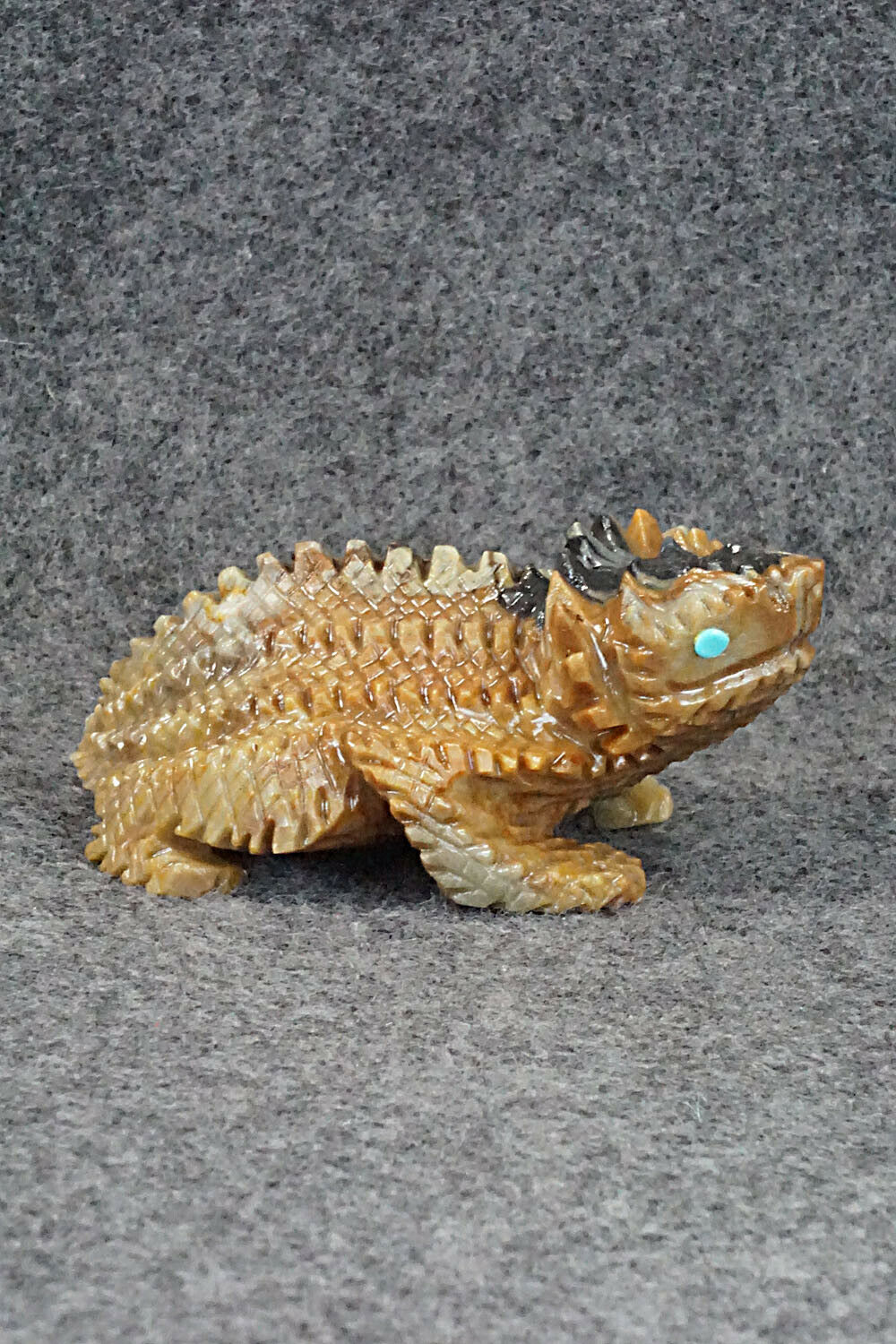 Horned Toad Zuni Fetish Carving - Alvin Haloo