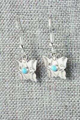 Turquoise & Sterling Silver Earrings - Lucille Platero