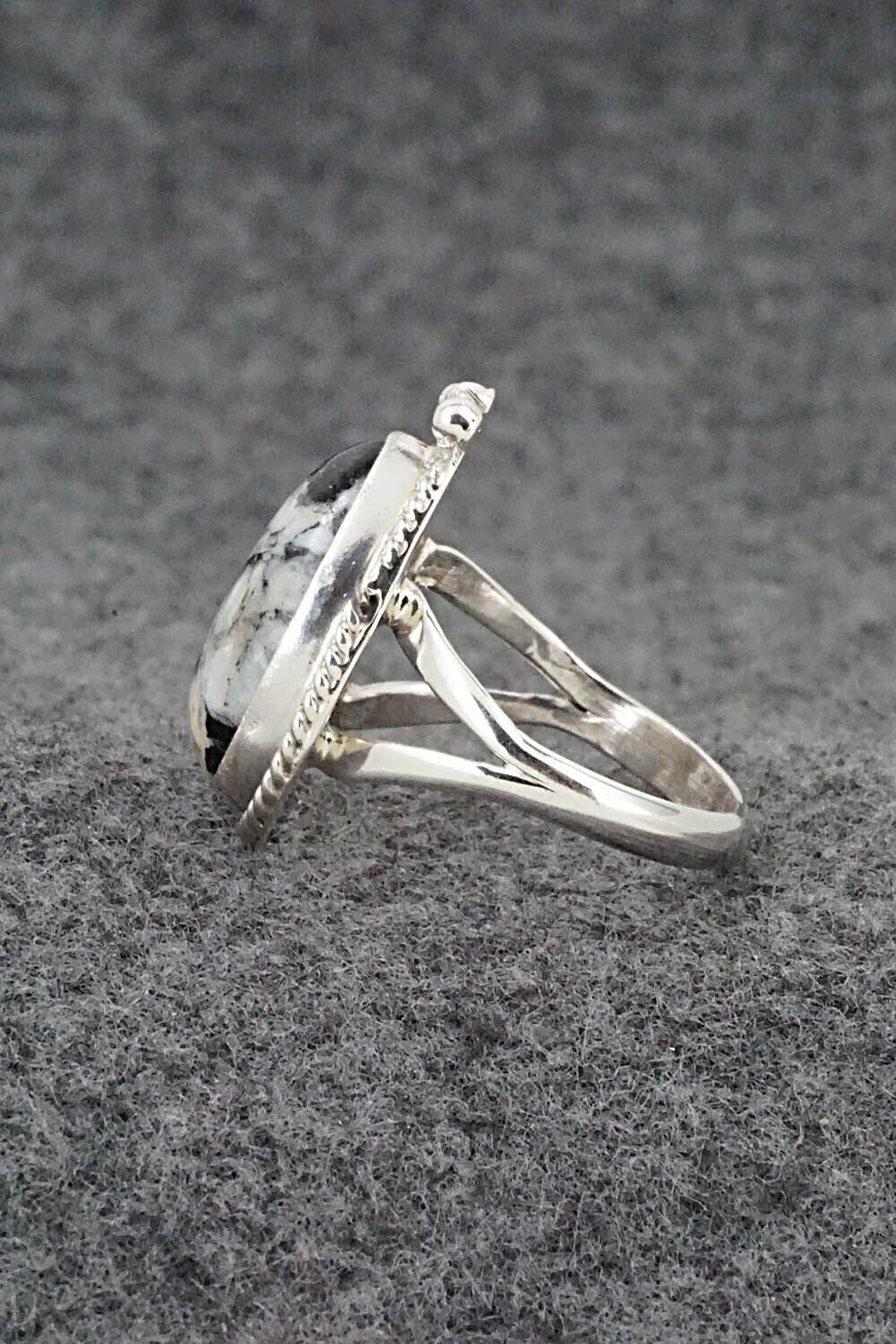 White Buffalo & Sterling Silver Ring - Benjamin Martinez - Size 8