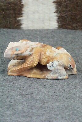 Horned Toad Zuni Fetish Carving - Derrick Kaamasee
