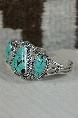 Navajo Turquoise & Sterling Silver Bracelet - Raymond Delgarito - High Lonesome Trading