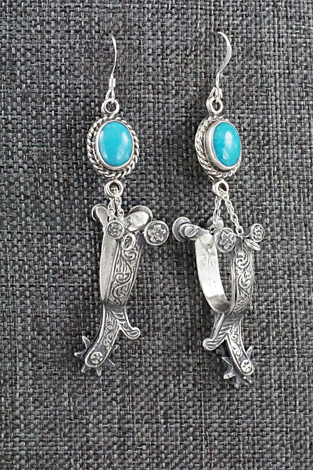 Turquoise & Sterling Silver Earrings - Annie Spencer