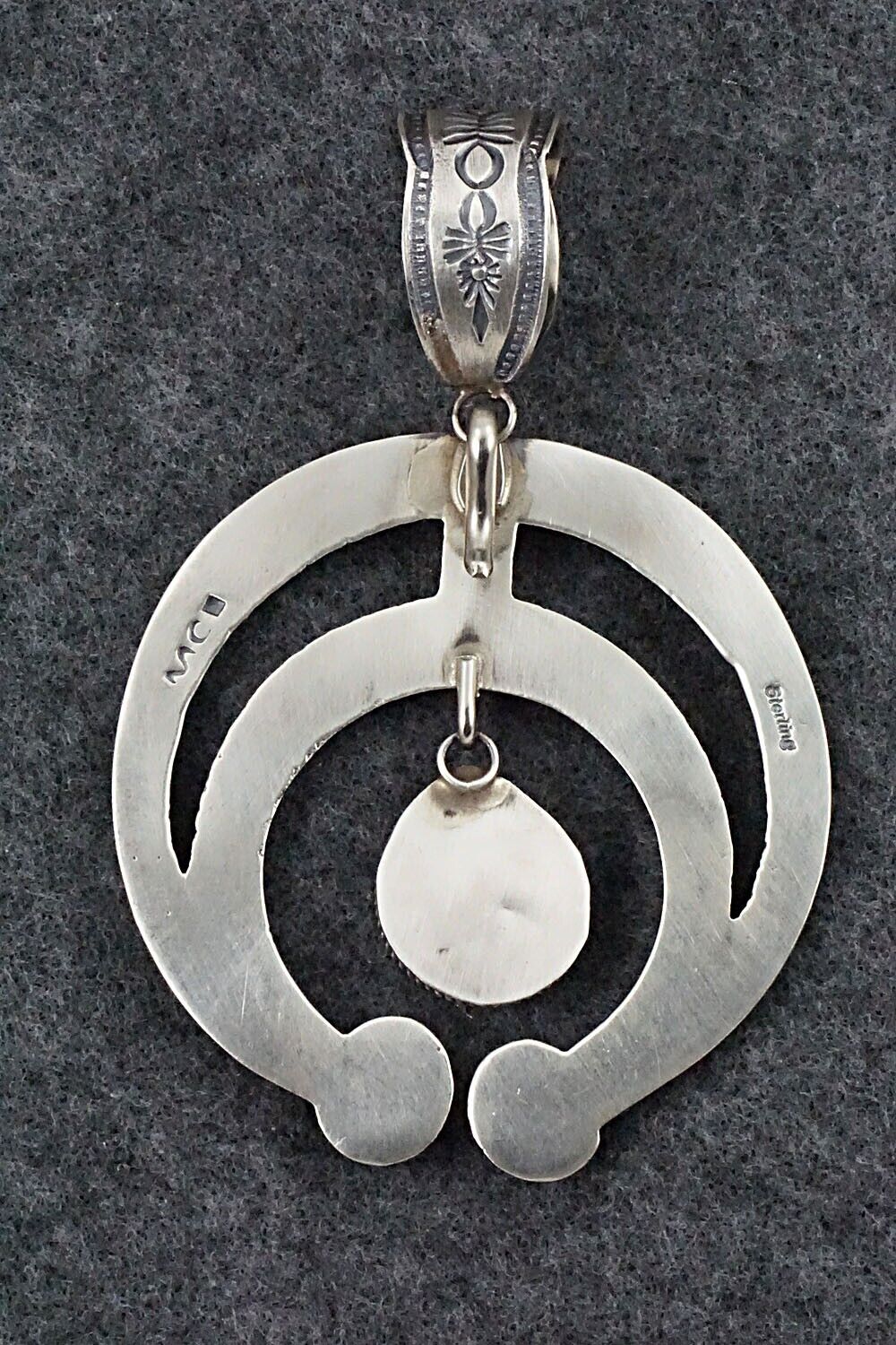 Turquoise and Sterling Silver Pendant - Martha Cayatineto