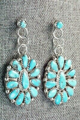Turquoise & Sterling Silver Earrings - Justina Wilson