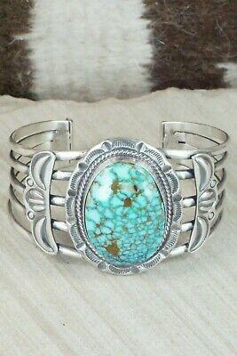 Turquoise & Sterling Silver Bracelet - Raymond Delgarito - High Lonesome Trading