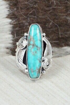 Turquoise & Sterling Silver Ring - Darrell Morgan - Size 5.5