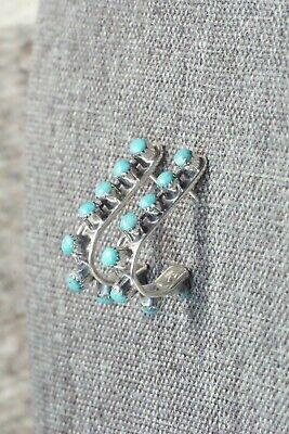 Turquoise & Sterling Silver Earrings - Rena Laate - High Lonesome Trading