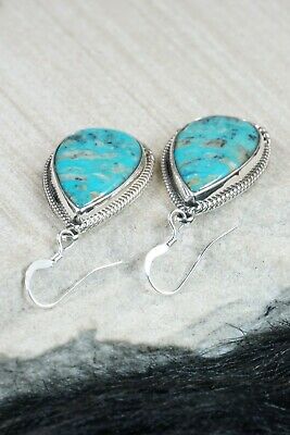 Navajo Turquoise & Sterling Silver Earrings - Sharon McCarthy