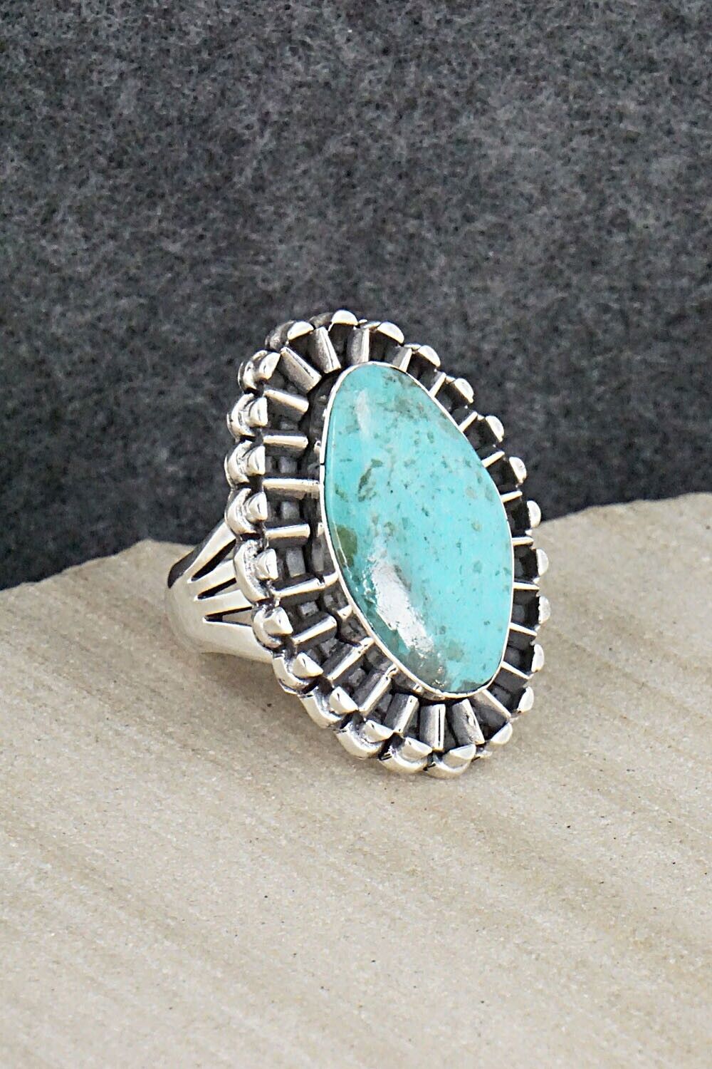 Turquoise & Sterling Silver Ring - Jimson Belin - Size 5.5