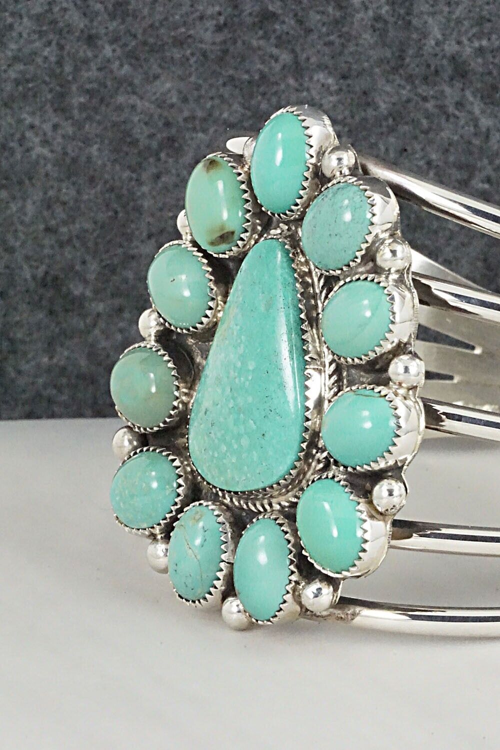 Turquoise & Sterling Silver Bracelet - Donavan Nez