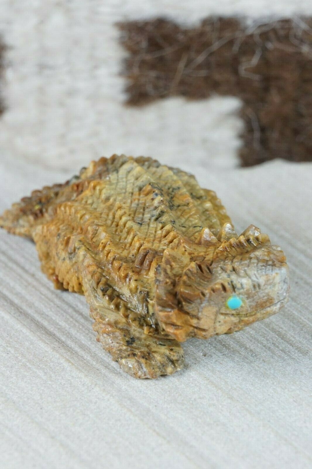 Horned Toad Zuni Fetish Carving - Alvin Haloo - High Lonesome Trading