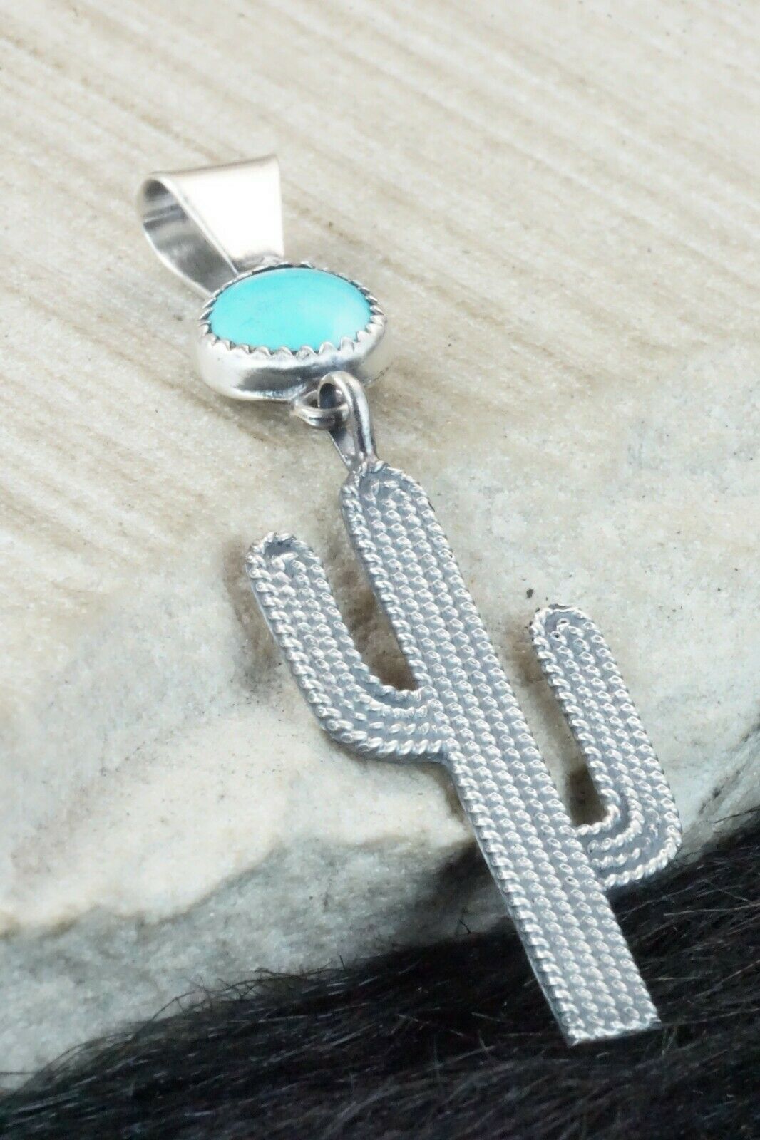 Turquoise and Sterling Silver Pendant - Annie Spencer