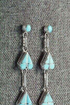 Turquoise & Sterling Silver Earrings - Velda Nastacio