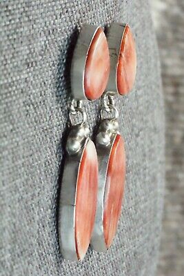 Spiny Oyster and Sterling Silver Earrings - Selina Warner