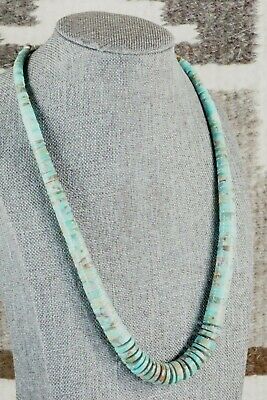 Turquoise & Sterling Silver Necklace - Lupe Lovato