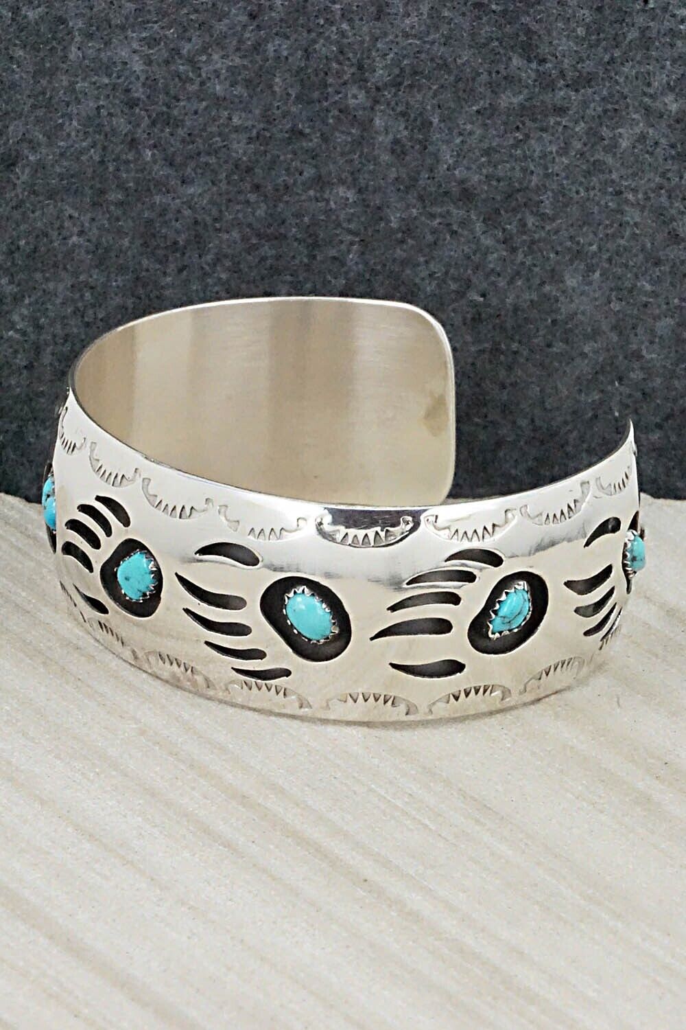 Turquoise & Sterling Silver Bracelet - Pearlene Spencer