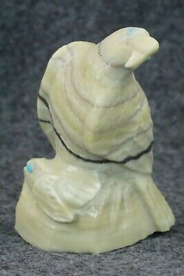 Eagle Zuni Fetish Carving - Derrick Kaamasee