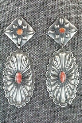Spiny Oyster and Sterling Silver Earrings - Rita Lee