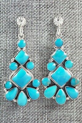 Turquoise & Sterling Silver Earrings - Verley Betone