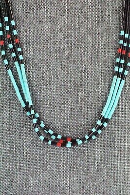 Turquoise, Coral and Shell Necklace - Esquipula Tenorio
