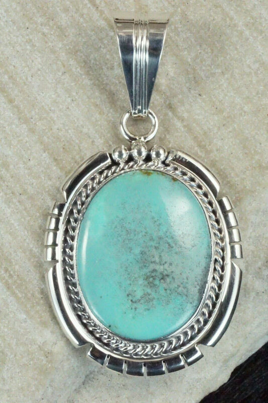 Turquoise & Sterling Silver Pendant - Samuel Yellowhair