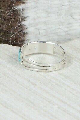 Turquoise & Sterling Silver Ring - Claresse Kylestewa - Size 8.5
