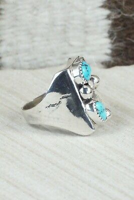 Turquoise & Sterling Silver Ring - Wilbur Myers - Size 9