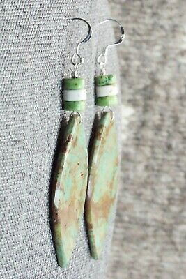 Turquoise & Sterling Silver Earrings - Lupe Lovato