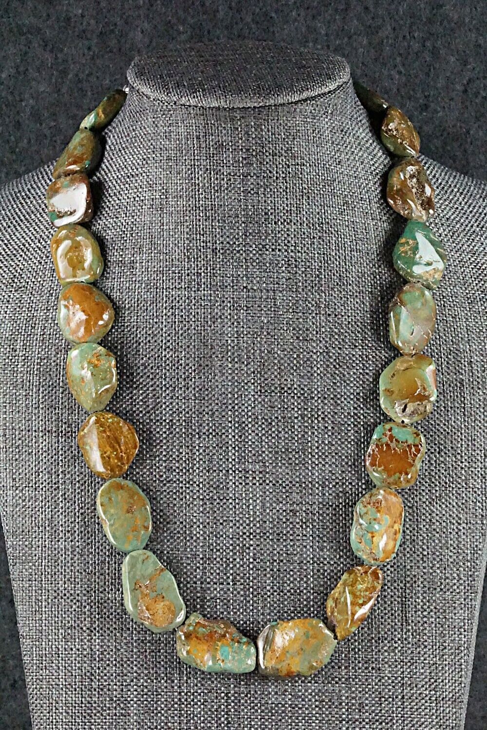Turquoise and Sterling Silver Necklace - Louise Joe