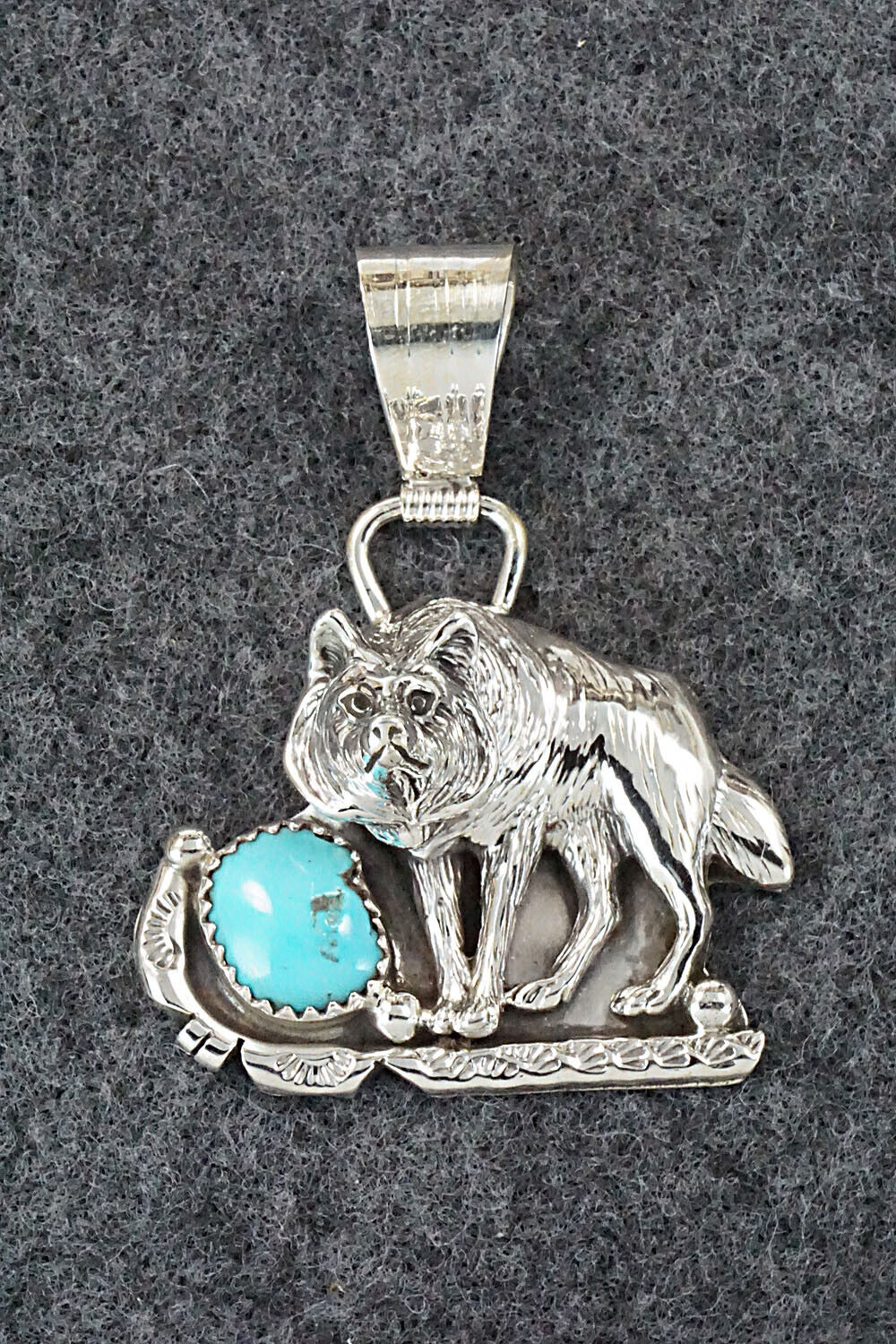 Turquoise & Sterling Silver Pendant - Jeannette Saunders