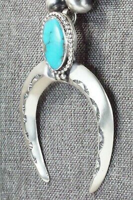 Turquoise & Sterling Silver Squash Blossom Necklace - Jan Mariano