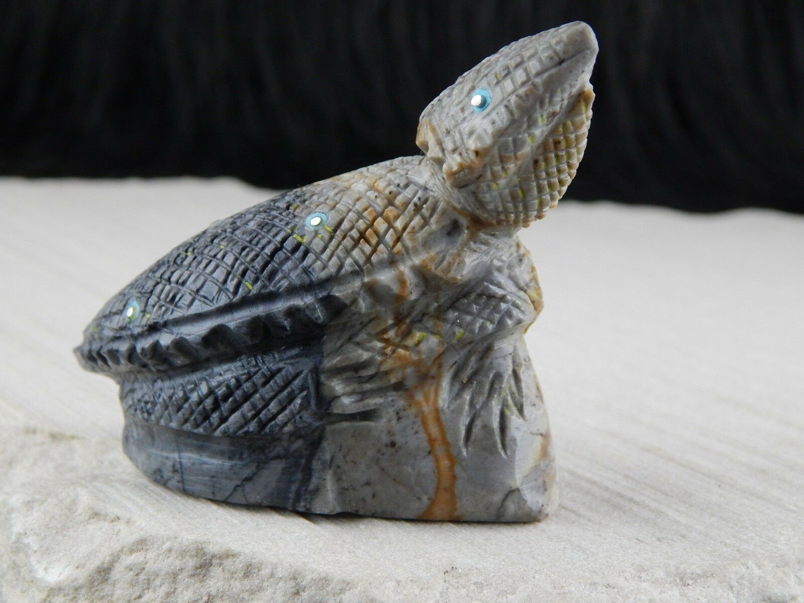 Lizard Zuni Fetish Carving - Kevin Allapowa - High Lonesome Trading