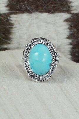Turquoise & Sterling Silver Ring - Daniel Benally - Size 8