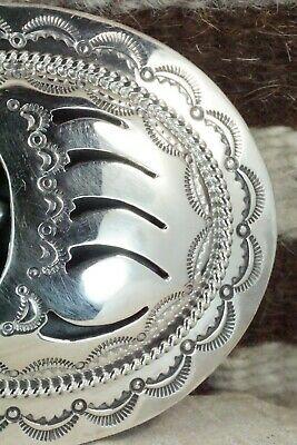 Turquoise, Coral & Sterling Silver Belt Buckle - Wilbert Muskett Sr. - High Lonesome Trading