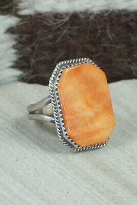 Spiny Oyster and Sterling Silver Ring - Selina Warner - Size 7.75