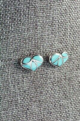 Turquoise & Sterling Silver Earrings - Thurza Leekya