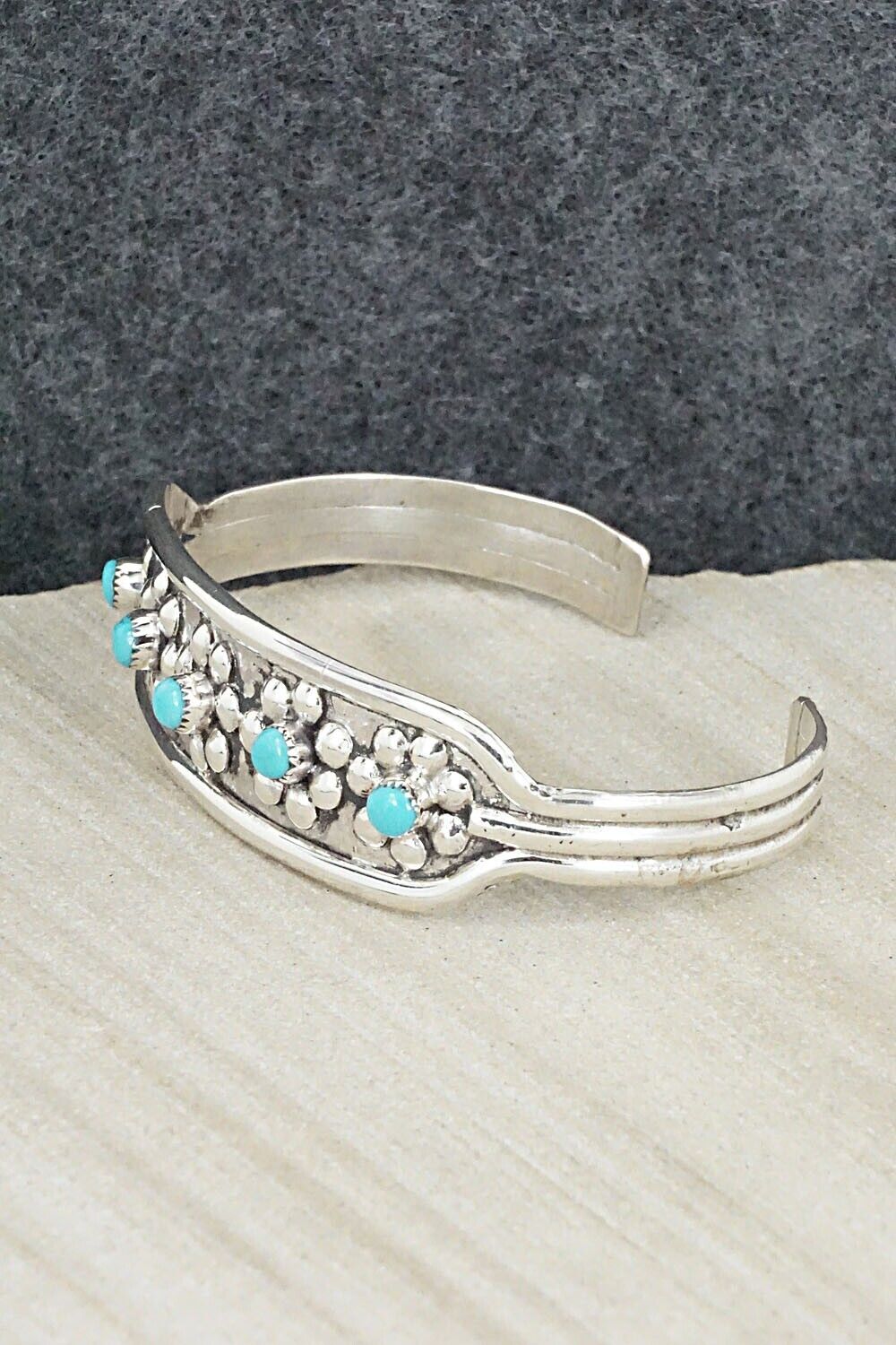 Turquoise & Sterling Silver Bracelet - Ronald Yatsattie
