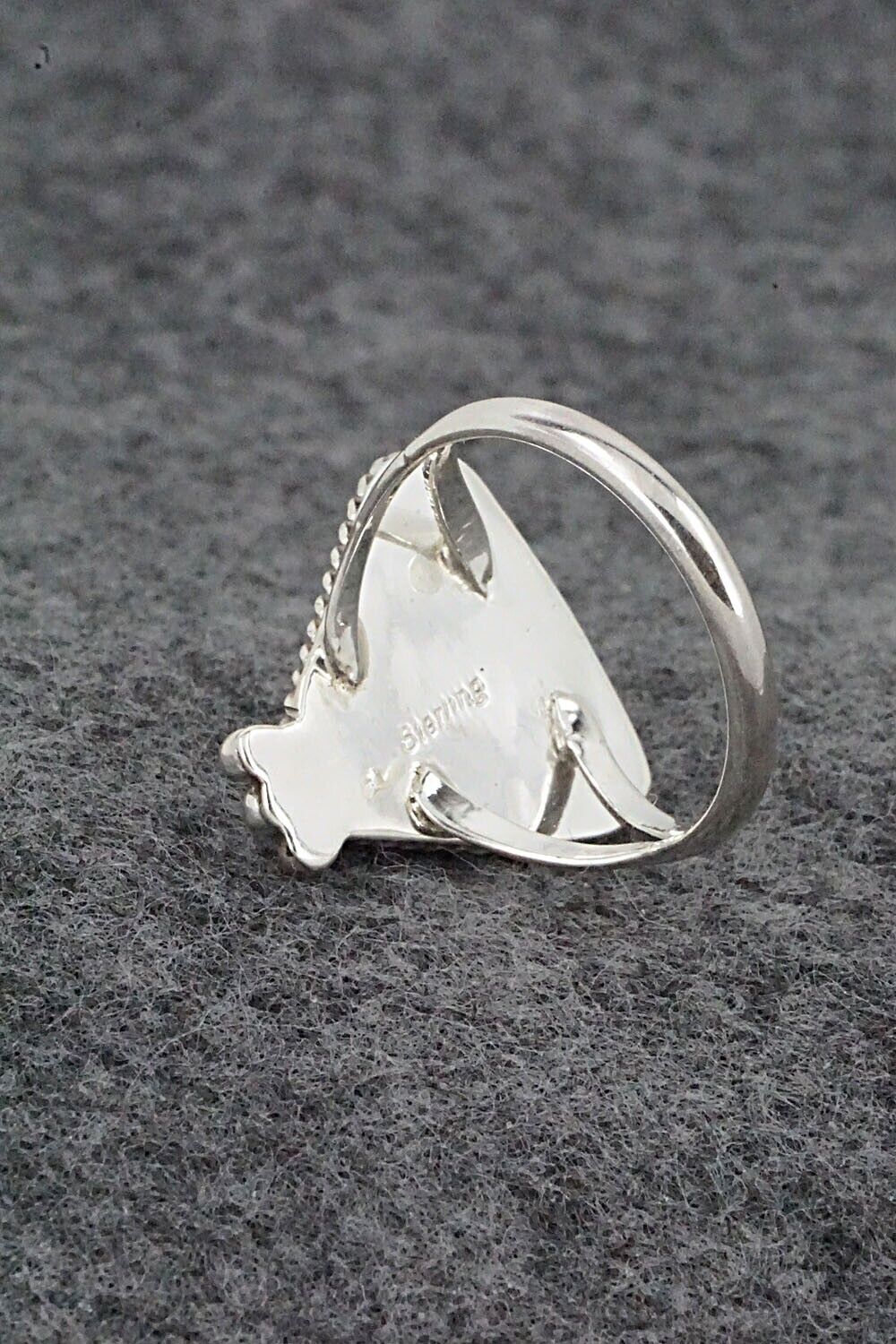 White Buffalo & Sterling Silver Ring - Judy Largo - Size 8.75